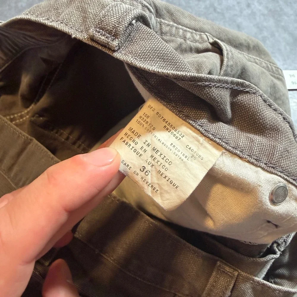 Dickies Mens Gray Cotton Canvas Cargo Shorts Size 36 Utility Workwear